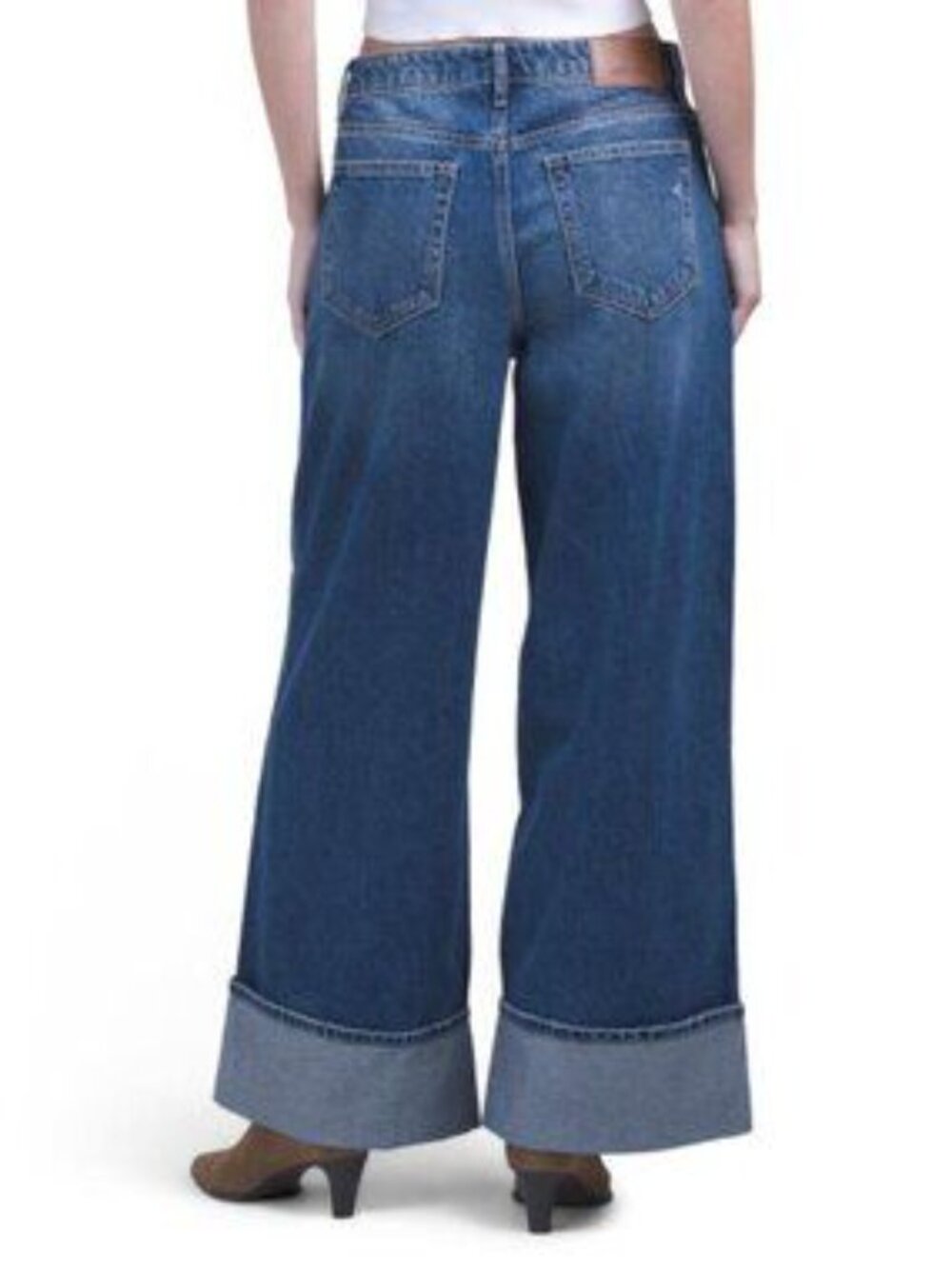 HIDDEN Clean Classic Oversize Cuffed Hem Wide Leg Jeans - Picture 2 of 3